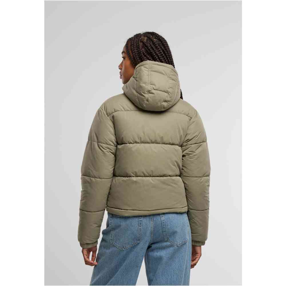 Urban Classics - Peached With Hood Gewatteerd jack - Olijfgroen